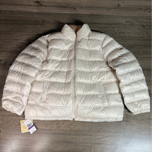 NWT Michael Michael Kors Women’s Reversible Down Puffer Jacket XXL $200 MSRP - Picture 1 of 13